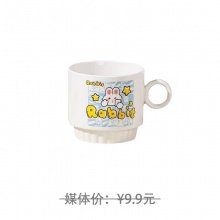 萌兔系列馬克杯 勺子套裝 樣式隨機